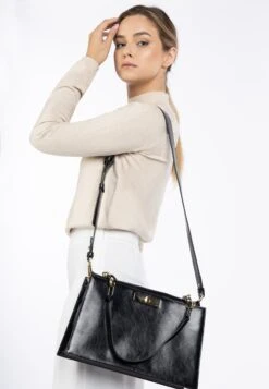 Dreimaster Klassik Handtasche Casnagie - Sac À Main - Schwarz