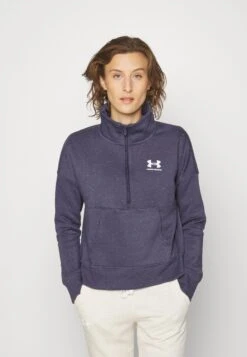 Under Armour Rival - Sweatshirt - Tempered Steel/White