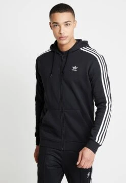 Adidas Originals Stripes Unisex - Sweat Zippé - Black