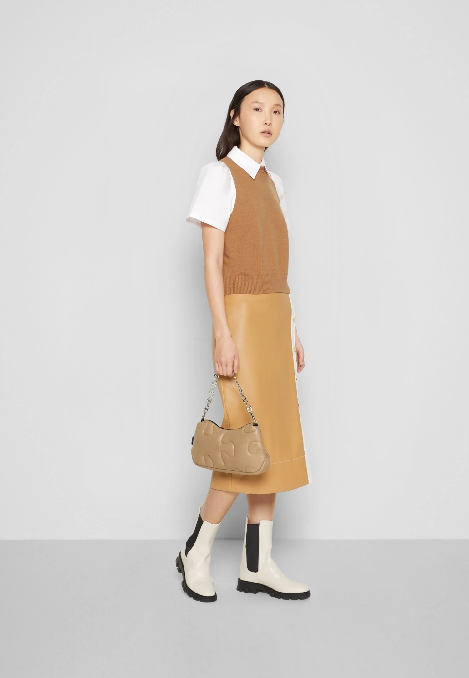 Staud Arya - T-Shirt Imprimé - Tan/White 7 Staud Arya - T-Shirt Imprimé - Tan/White – Image 5