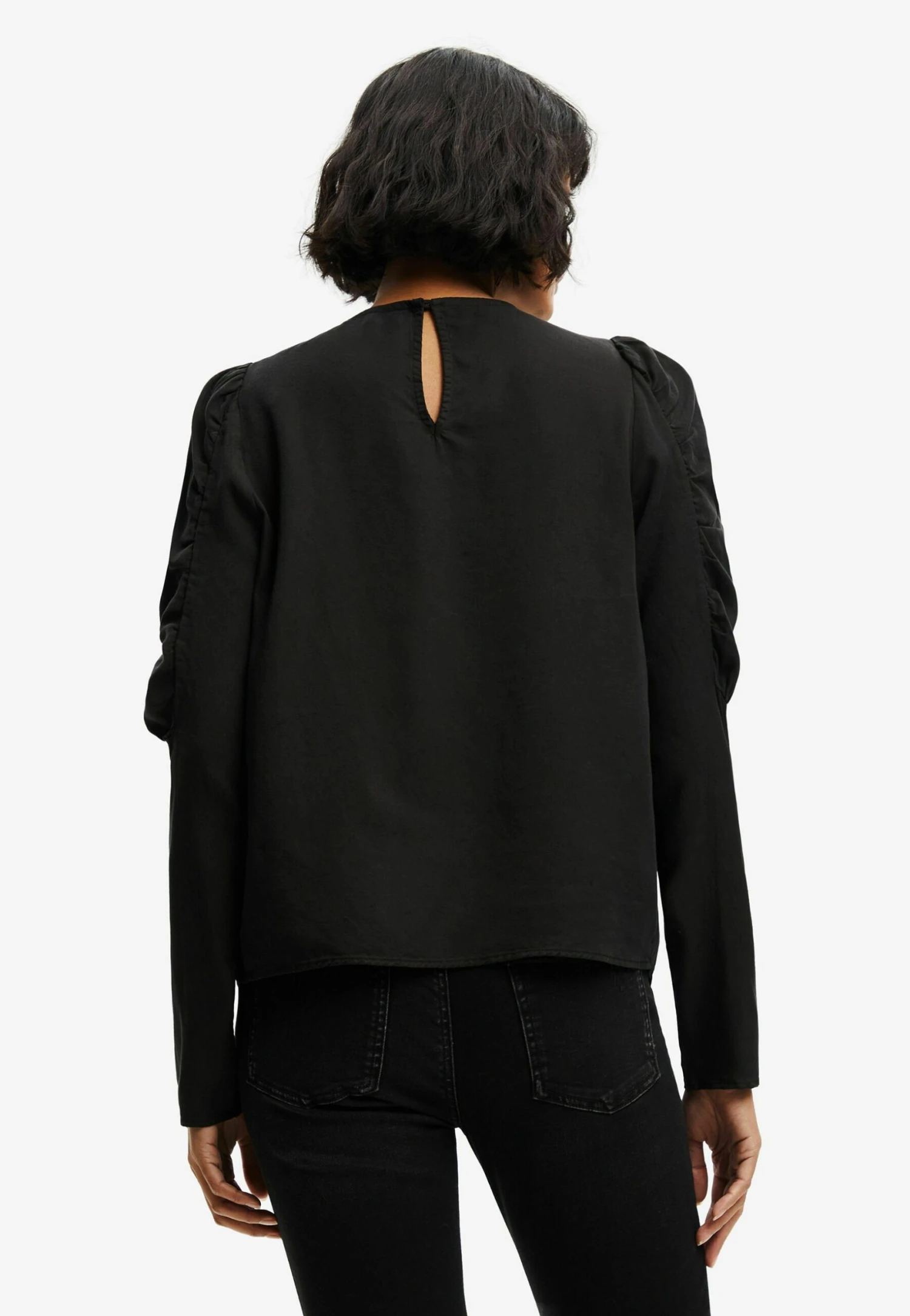 Desigual Balloon Sleeve With Heart - Blouse - Black 5 Desigual Balloon Sleeve With Heart - Blouse - Black – Image 3