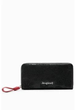 Desigual Large Floral Embroidery - Portefeuille - Black