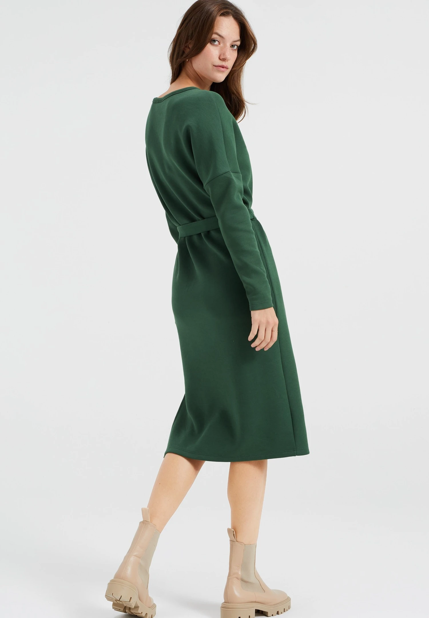 WE FASHION Robe En Jersey - Green 4 WE FASHION Robe En Jersey - Green – Image 2