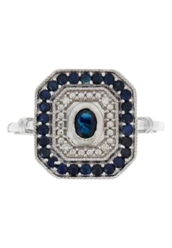 Ring 9K White Gold Diamond 0,22Ct/4 Saphir 1 Ct - Bague - Silver-Coloured 10 Ring 9K White Gold Diamond 0,22Ct/4 Saphir 1 Ct - Bague - Silver-Coloured -Mode et Luxe Boutique 3c6d088c8e8c4761a284e20e5f7e0a39