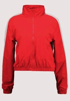 URBAN CLASSICS Crinkle - Veste De Survêtement - Red/White -Mode et Luxe Boutique 7cd02eeb495c4a0eb5ac0bfe9a986b8d