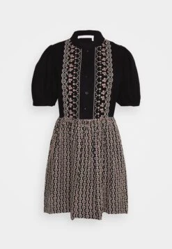 See By Chloé Robe Chemise - Black -Mode et Luxe Boutique 87e304052d4d45f49a4be8e7a28716bf