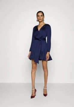 MILLY Pleated Dress - Robe De Soirée - Navy -Mode et Luxe Boutique 901b1c50dd9f460f8475432a492cd9aa