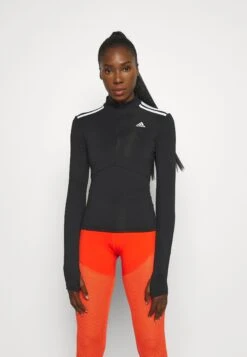 ADIDAS PERFORMANCE Quarterzip - T-Shirt À Manches Longues - Black