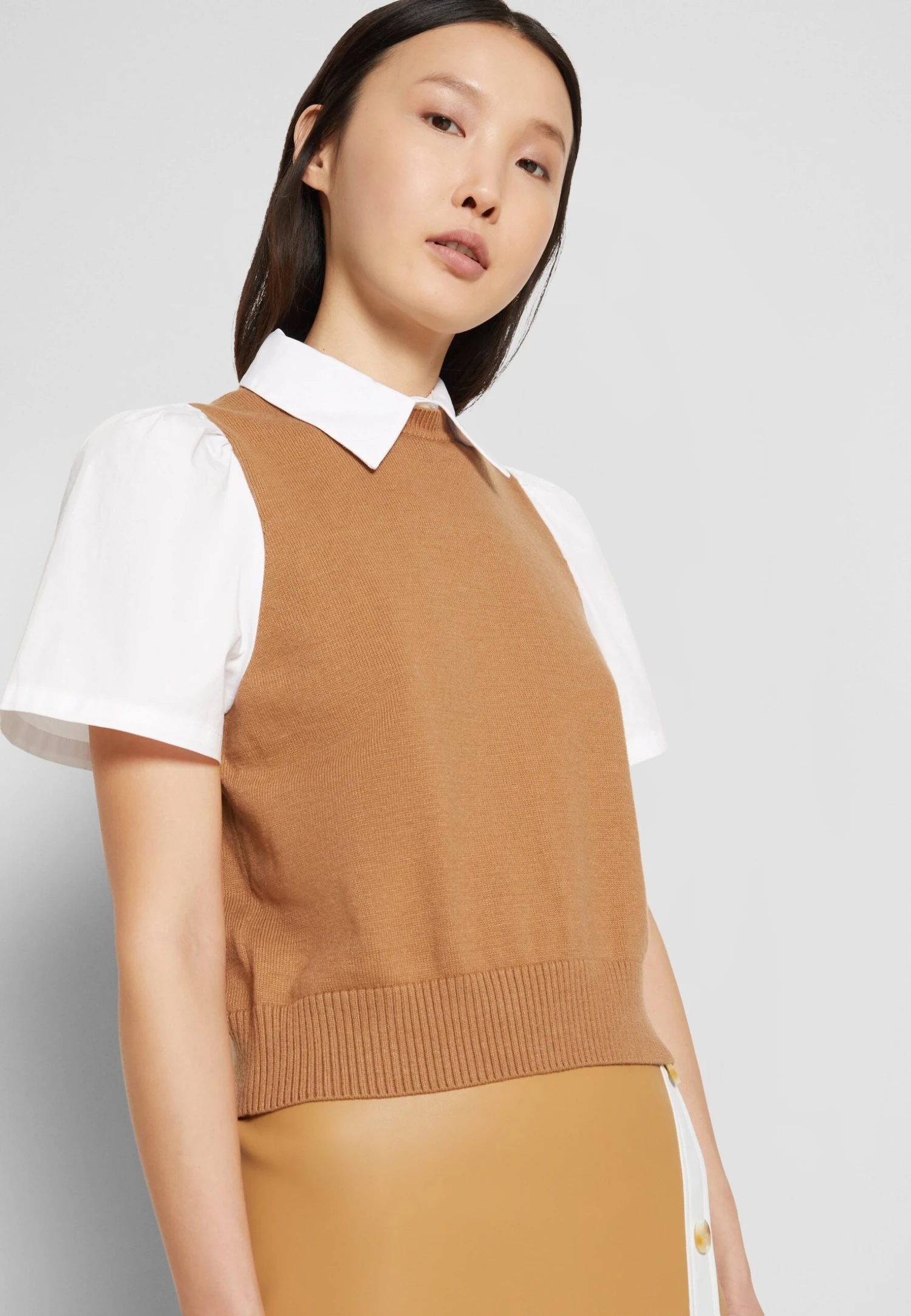 Staud Arya - T-Shirt Imprimé - Tan/White 8 Staud Arya - T-Shirt Imprimé - Tan/White – Image 6