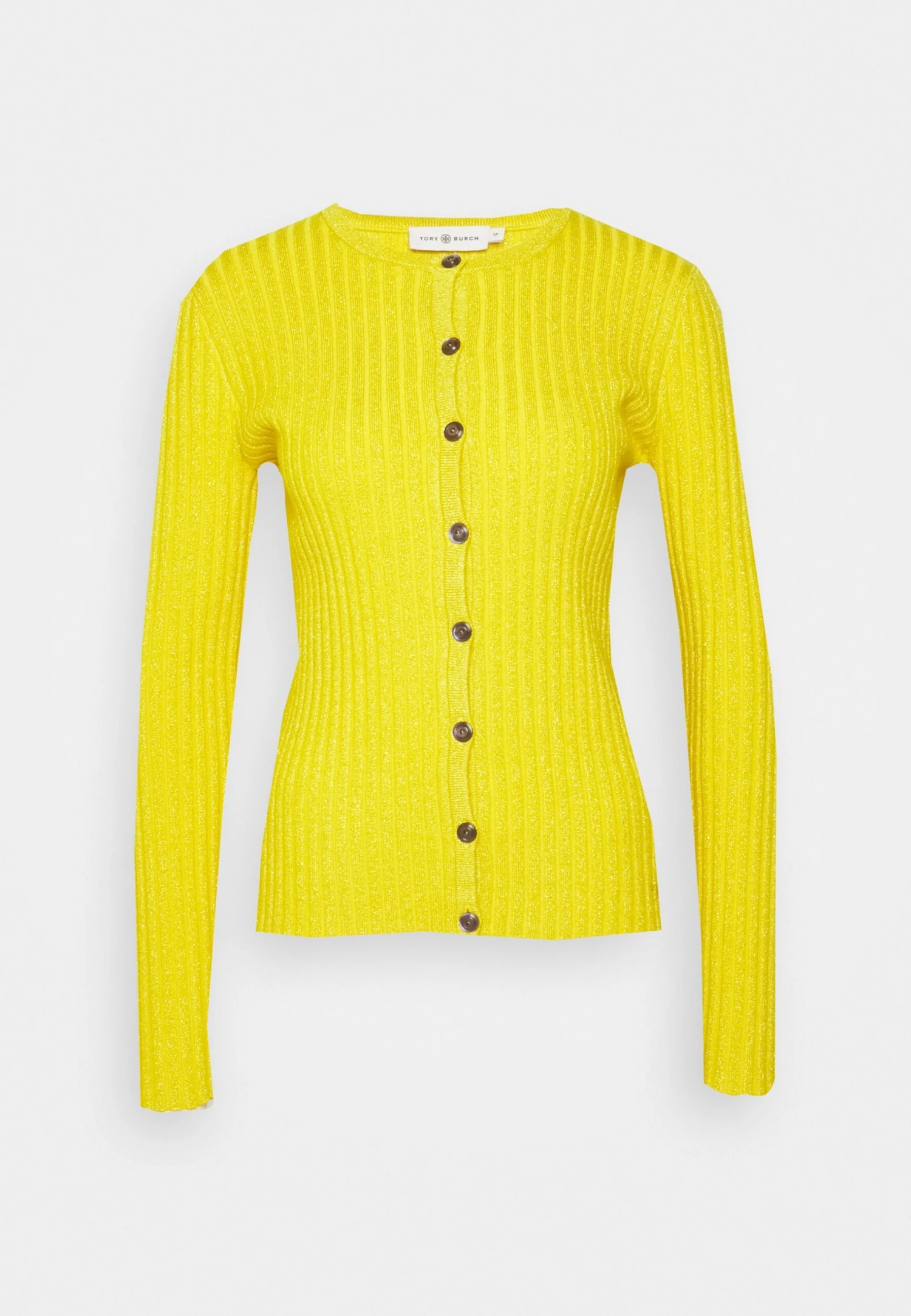 Tory Burch Stripe Cardigan - Gilet - Freesia Yellow 2 Tory Burch Stripe Cardigan - Gilet - Freesia Yellow
