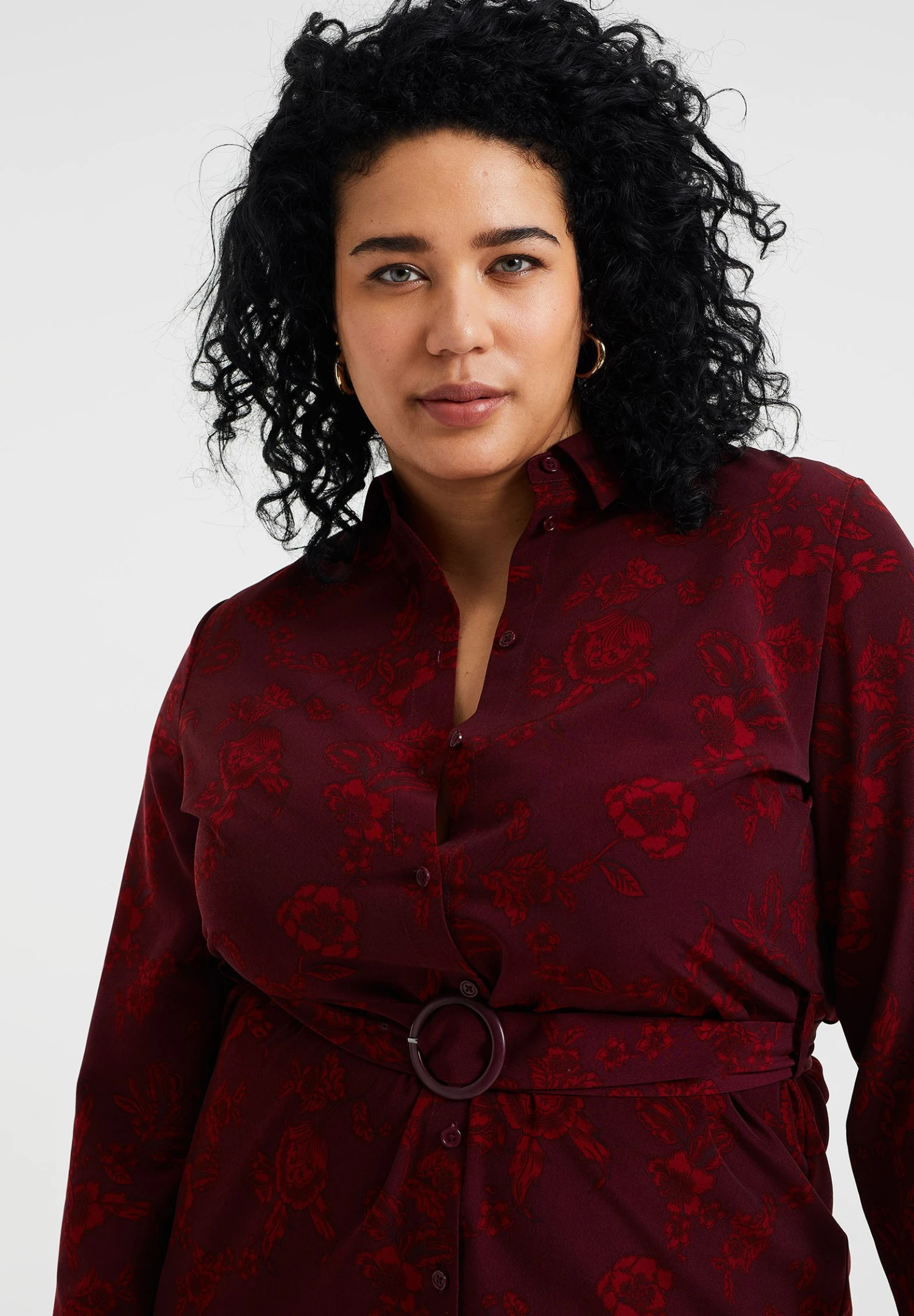 WE FASHION Curve - Robe Chemise - Red 5 WE FASHION Curve - Robe Chemise - Red â Image 3