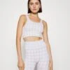 Sweaty Betty Gingham Seamless Crop - Débardeur - Purple -Mode et Luxe Boutique cb07790c096a45488bfbedd998204553