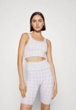 Sweaty Betty Gingham Seamless Crop - Débardeur - Purple