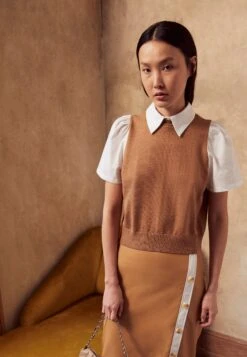 Staud Arya - T-Shirt Imprimé - Tan/White