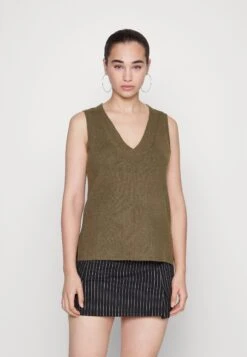 Vila Viril V-Neck - Débardeur - Mottled Brown
