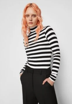 Gia - T-Shirt À Manches Longues - Black/White -Mode et Luxe Boutique fc8891eddee34e50b0a07328400afaa1