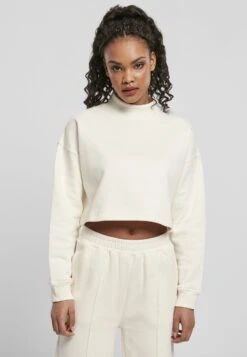 URBAN CLASSICS Oversized High Neck Crew - Sweatshirt - Whitesand